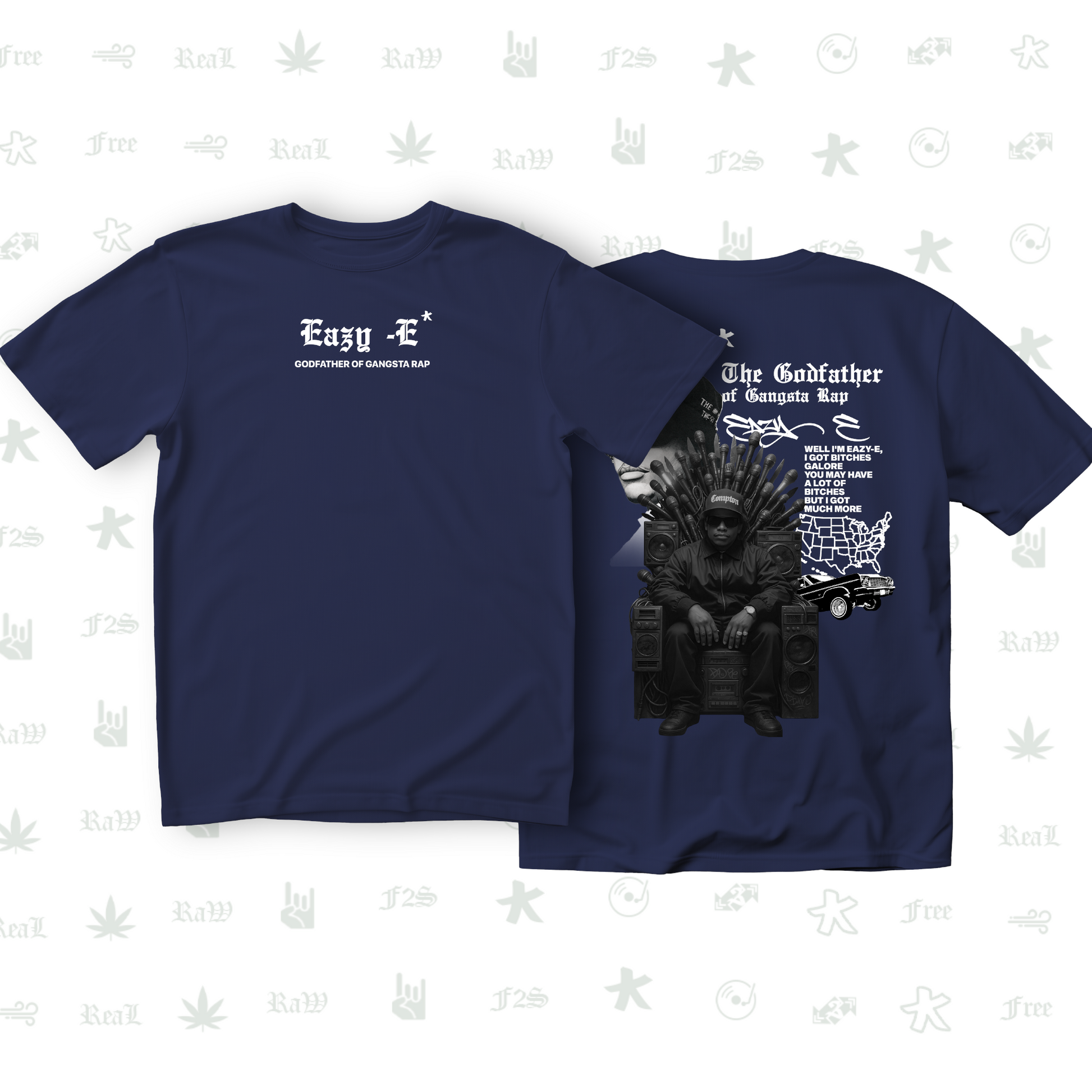 Eazy-E Godfather of Gangsta Rap Unisex Royal Blue Tee